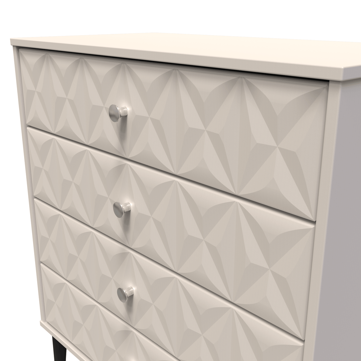 Pixel 4 Drawer Chest with Dark Scandinavian Legs - Welcome Furniture
