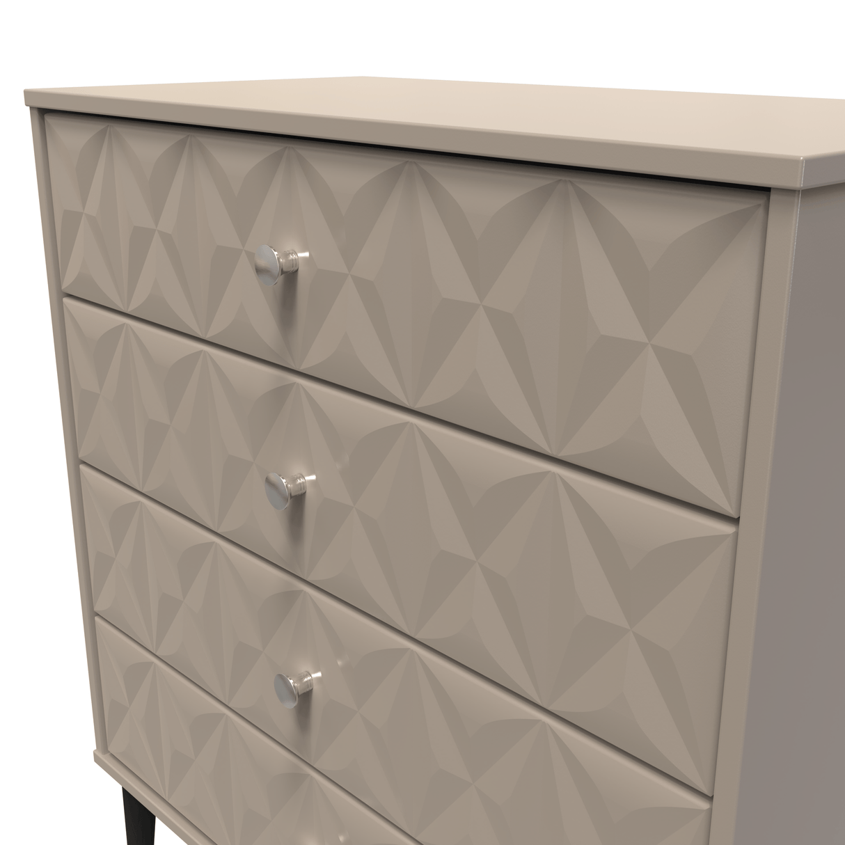 Pixel 4 Drawer Chest with Dark Scandinavian Legs - Welcome Furniture