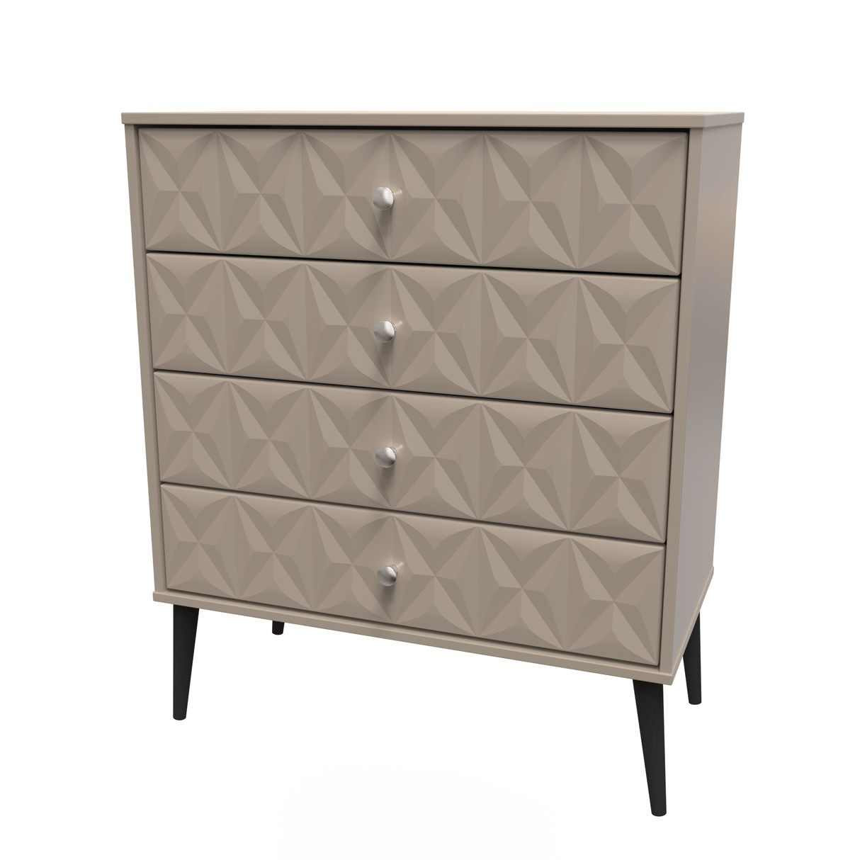 Pixel 4 Drawer Chest with Dark Scandinavian Legs - Welcome Furniture