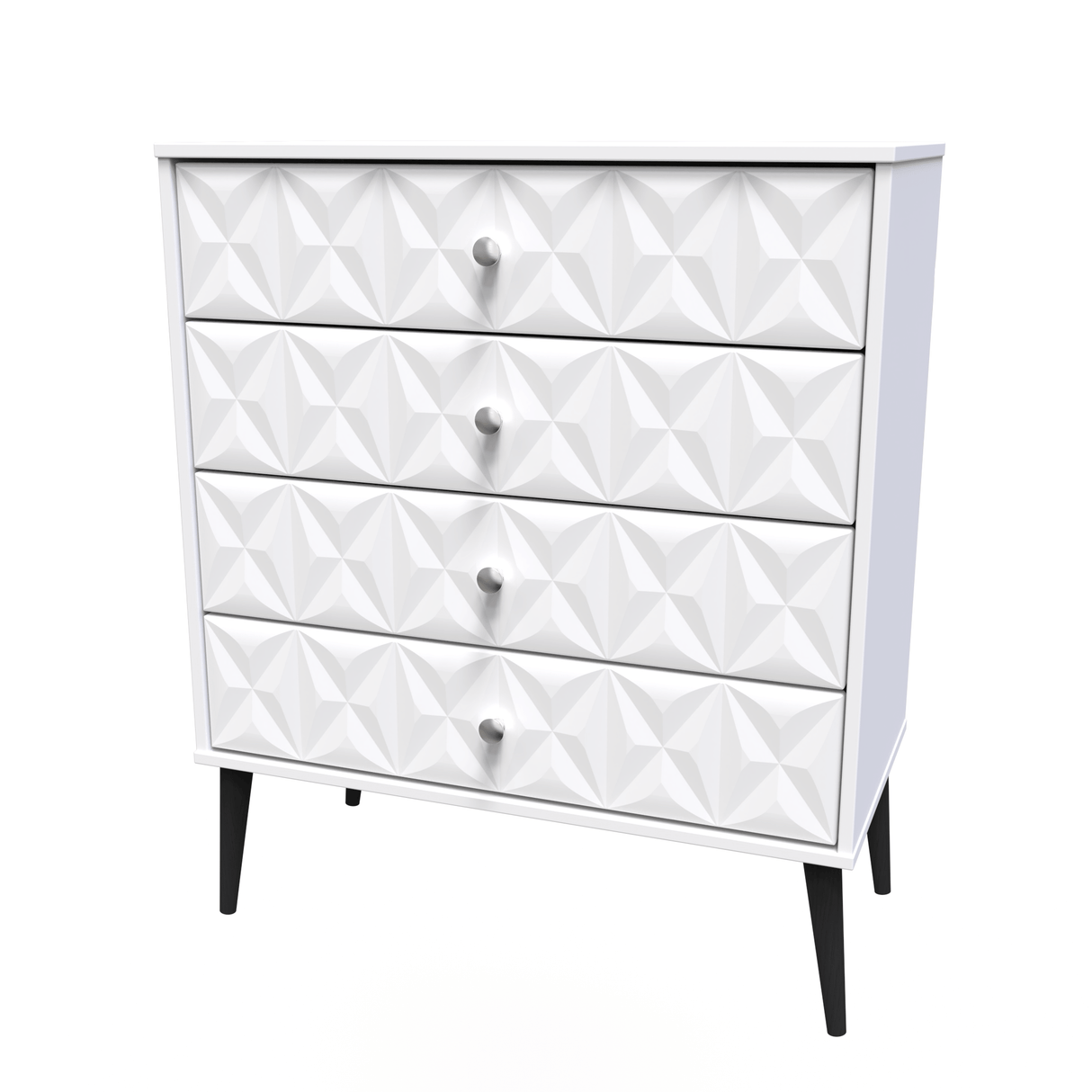 Pixel 4 Drawer Chest with Dark Scandinavian Legs - Welcome Furniture