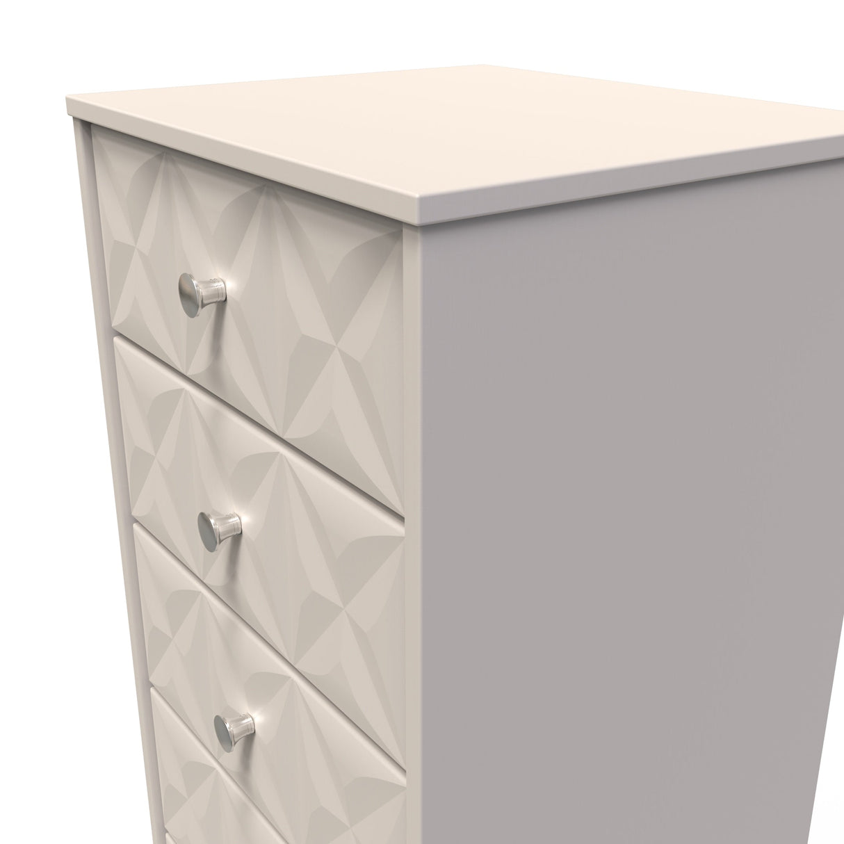 Pixel 5 Drawer Bedside Cabinet with Dark Scandinavian Legs - Welcome Furniture