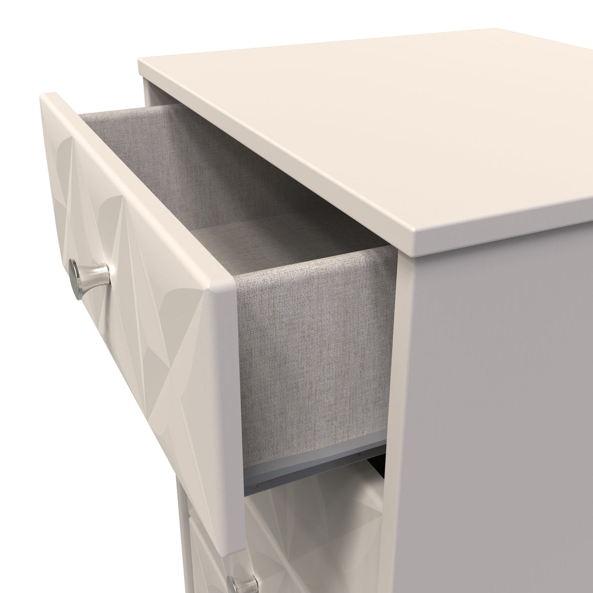 Pixel 5 Drawer Bedside Cabinet with Dark Scandinavian Legs - Welcome Furniture