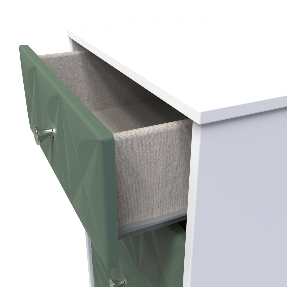 Pixel 5 Drawer Bedside Cabinet with Dark Scandinavian Legs - Welcome Furniture