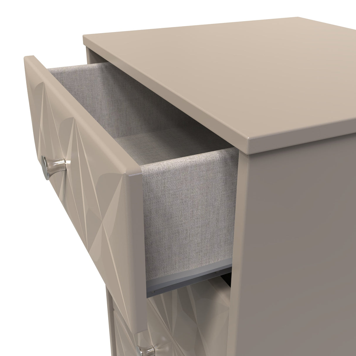 Pixel 5 Drawer Bedside Cabinet with Dark Scandinavian Legs - Welcome Furniture