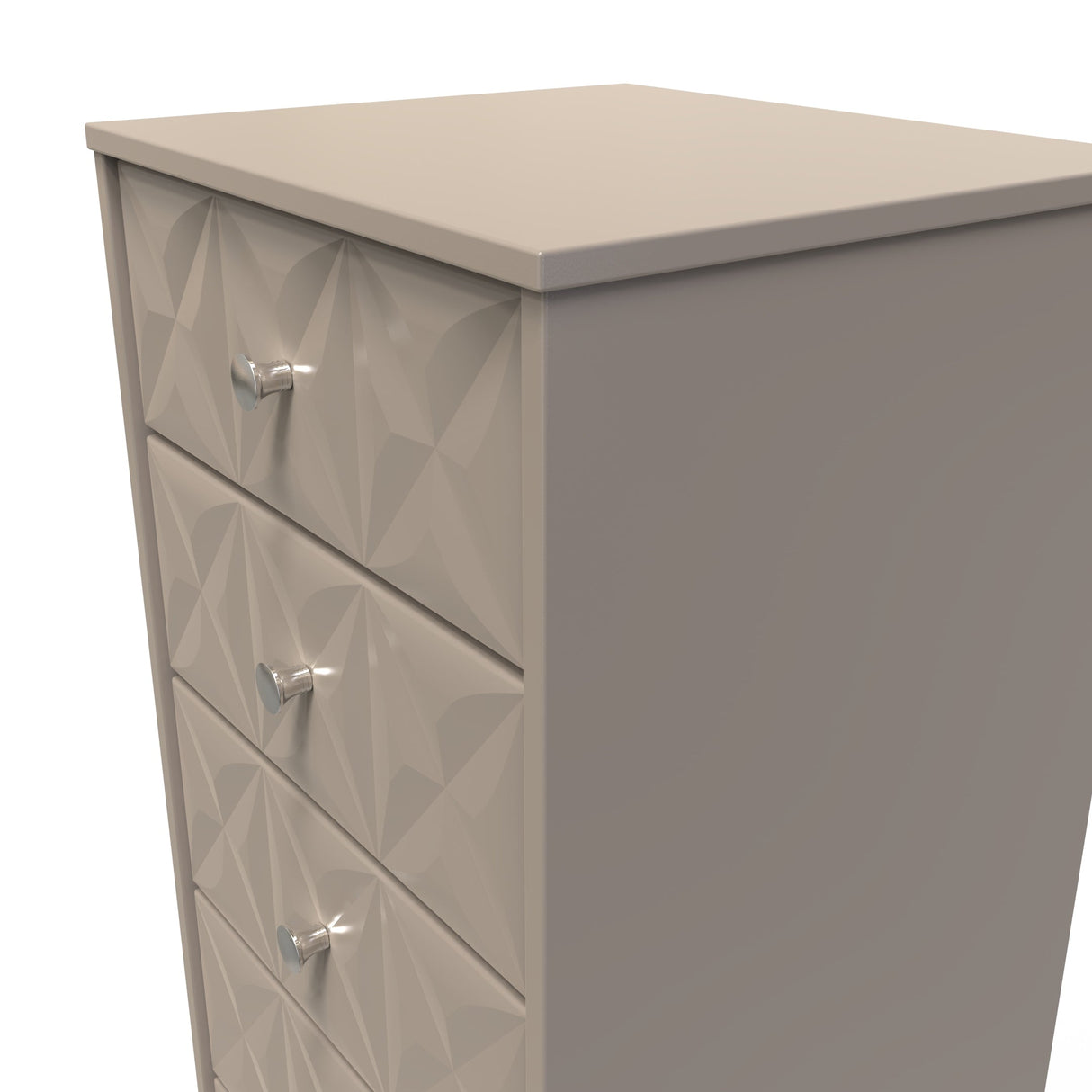 Pixel 5 Drawer Bedside Cabinet with Dark Scandinavian Legs - Welcome Furniture