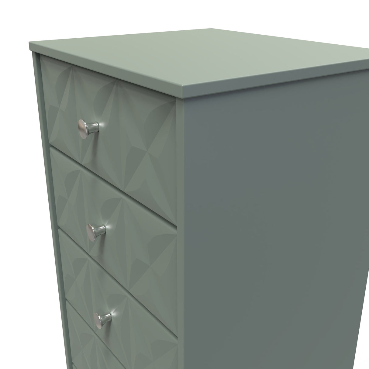 Pixel 5 Drawer Bedside Cabinet with Dark Scandinavian Legs - Welcome Furniture