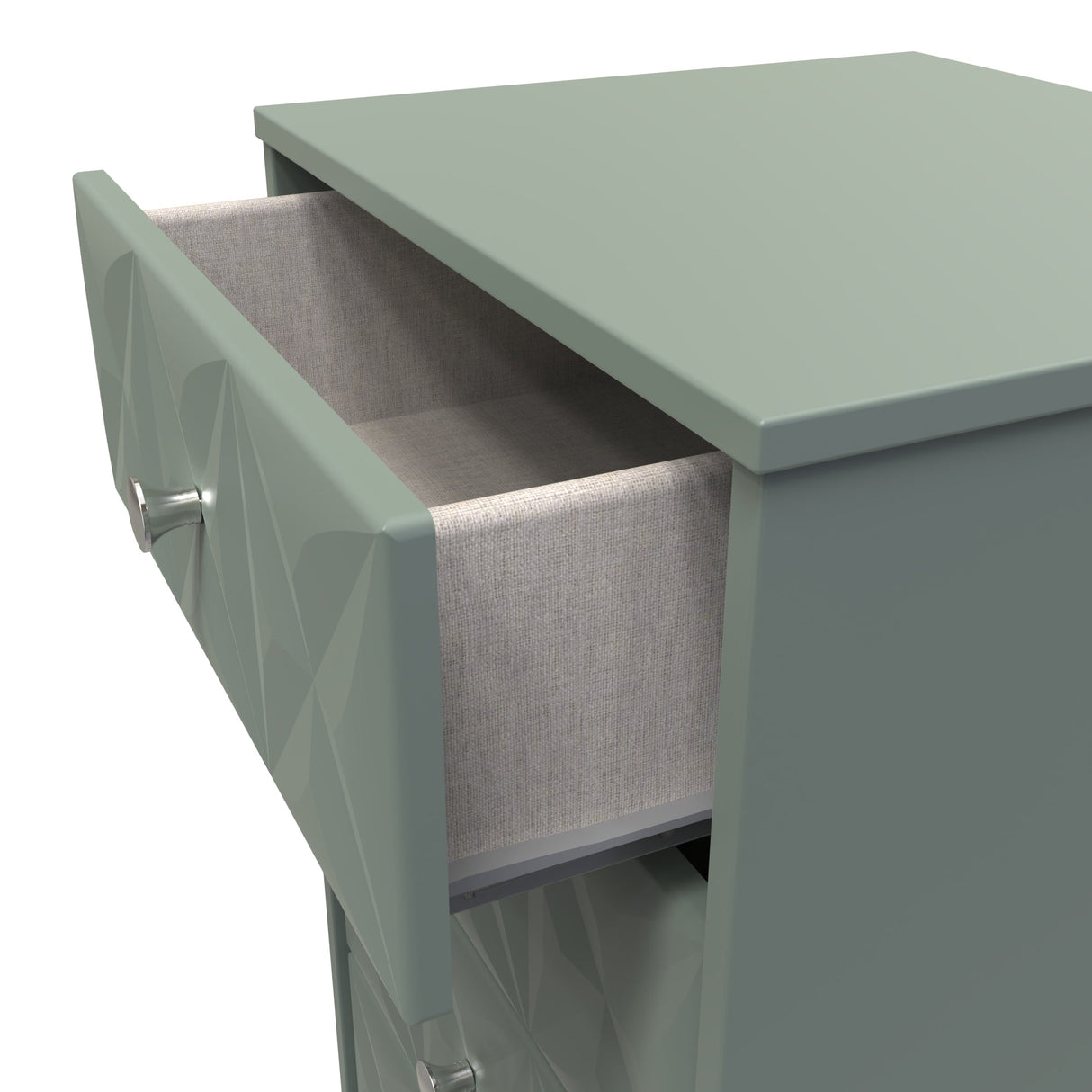 Pixel 5 Drawer Bedside Cabinet with Dark Scandinavian Legs - Welcome Furniture