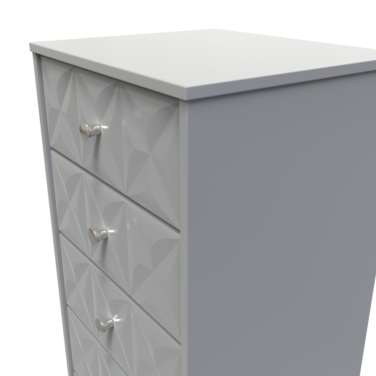 Pixel 5 Drawer Bedside Cabinet with Dark Scandinavian Legs - Welcome Furniture