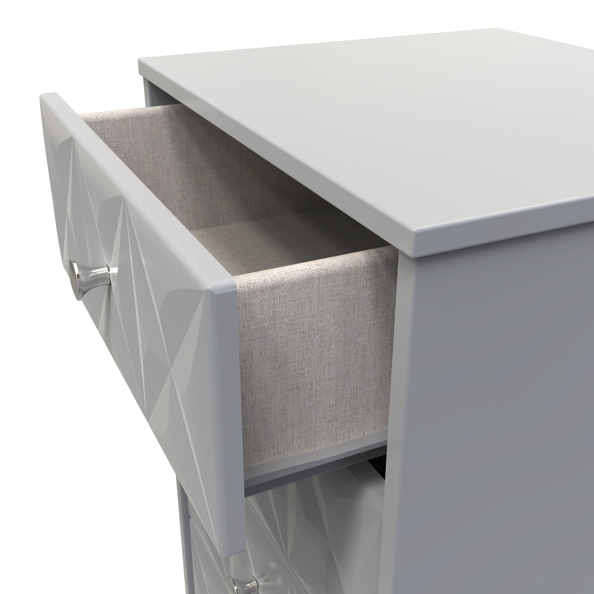 Pixel 5 Drawer Bedside Cabinet with Dark Scandinavian Legs - Welcome Furniture