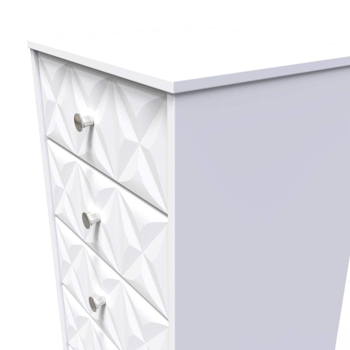 Pixel 5 Drawer Bedside Cabinet with Dark Scandinavian Legs - Welcome Furniture