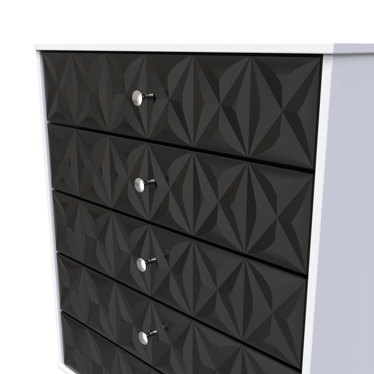 Pixel 5 Drawer Chest with Dark Scandinavian Legs - Welcome Furniture