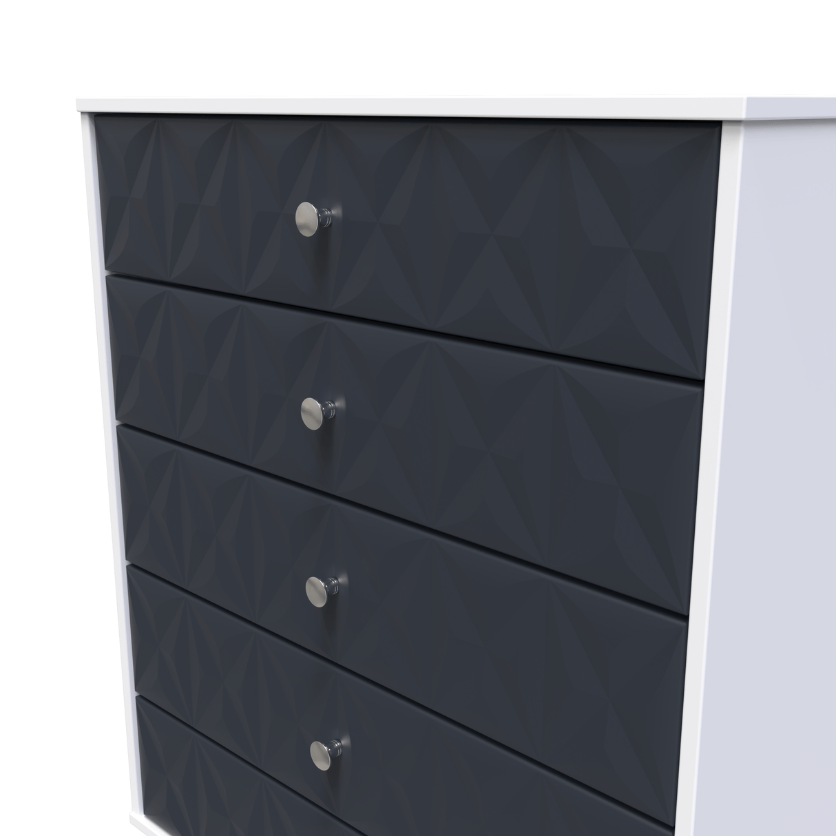 Pixel 5 Drawer Chest with Dark Scandinavian Legs - Welcome Furniture