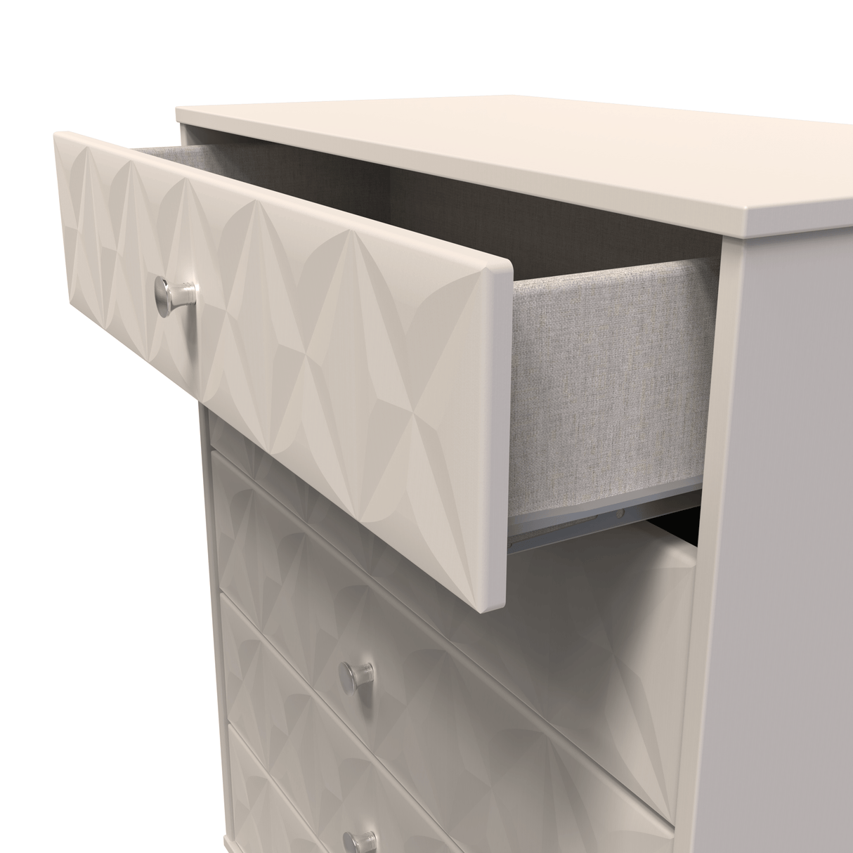 Pixel 5 Drawer Chest with Dark Scandinavian Legs - Welcome Furniture
