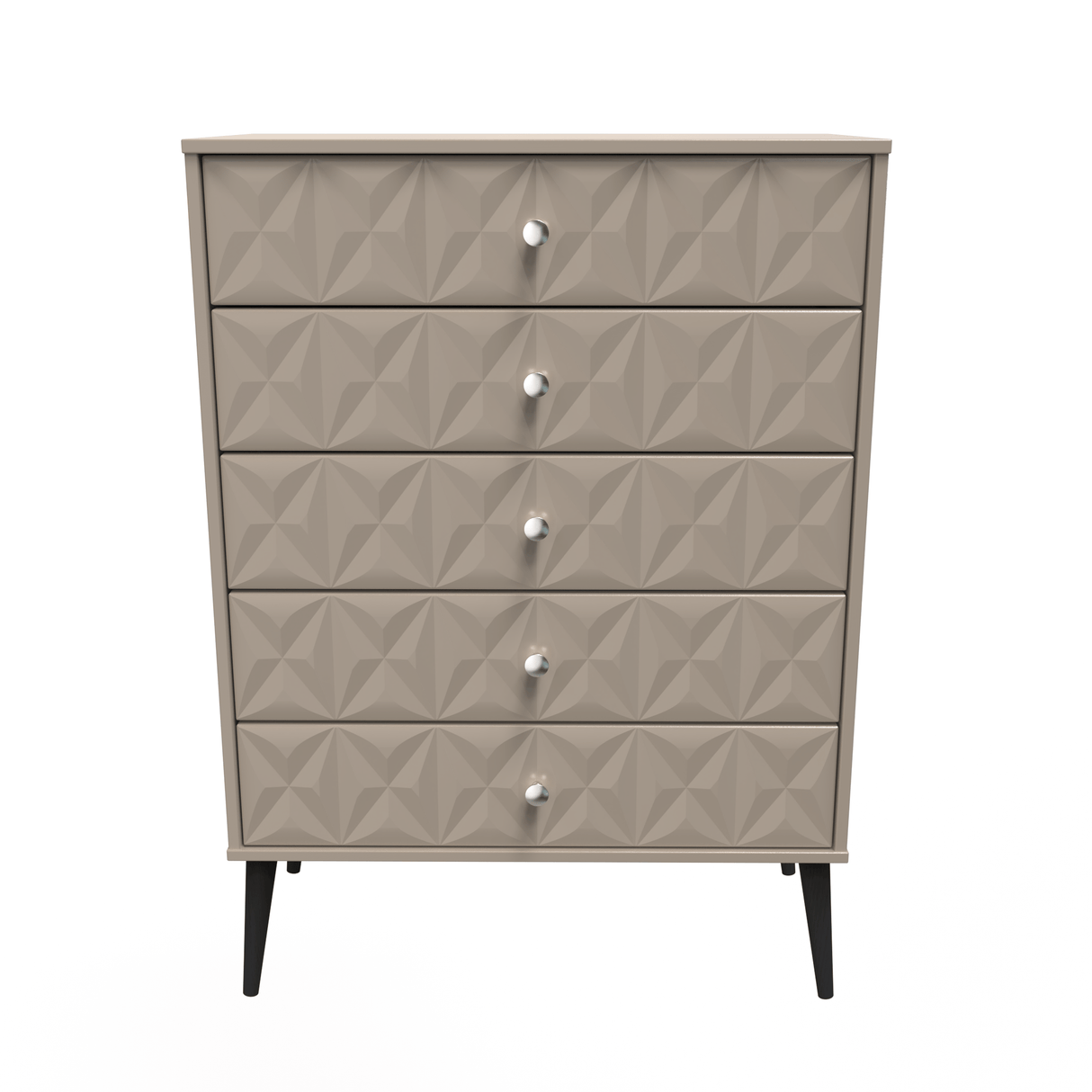 Pixel 5 Drawer Chest with Dark Scandinavian Legs - Welcome Furniture