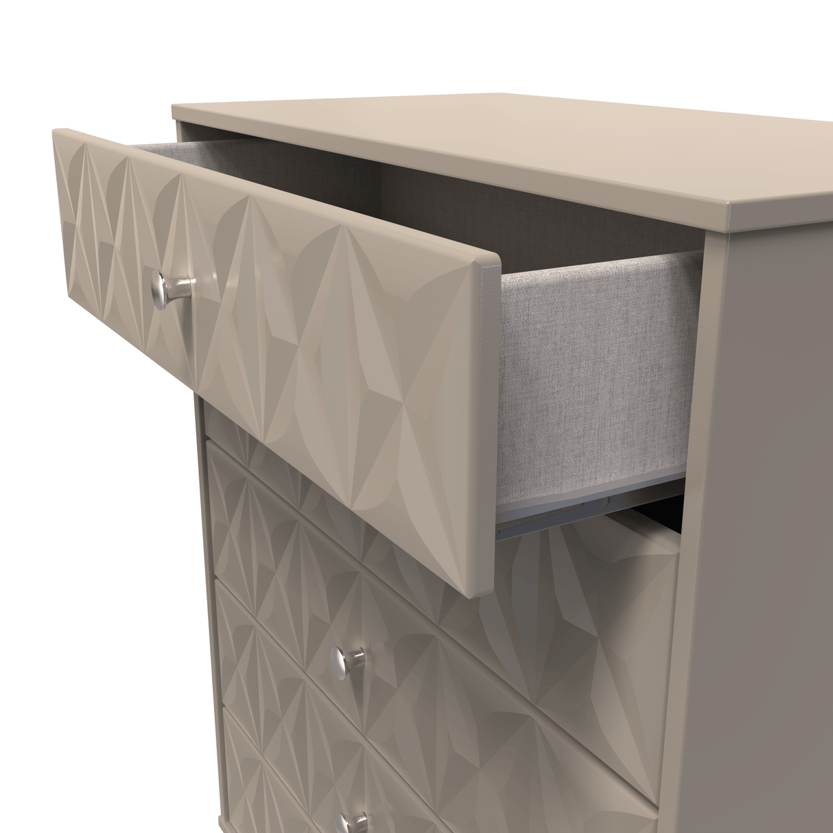 Pixel 5 Drawer Chest with Dark Scandinavian Legs - Welcome Furniture