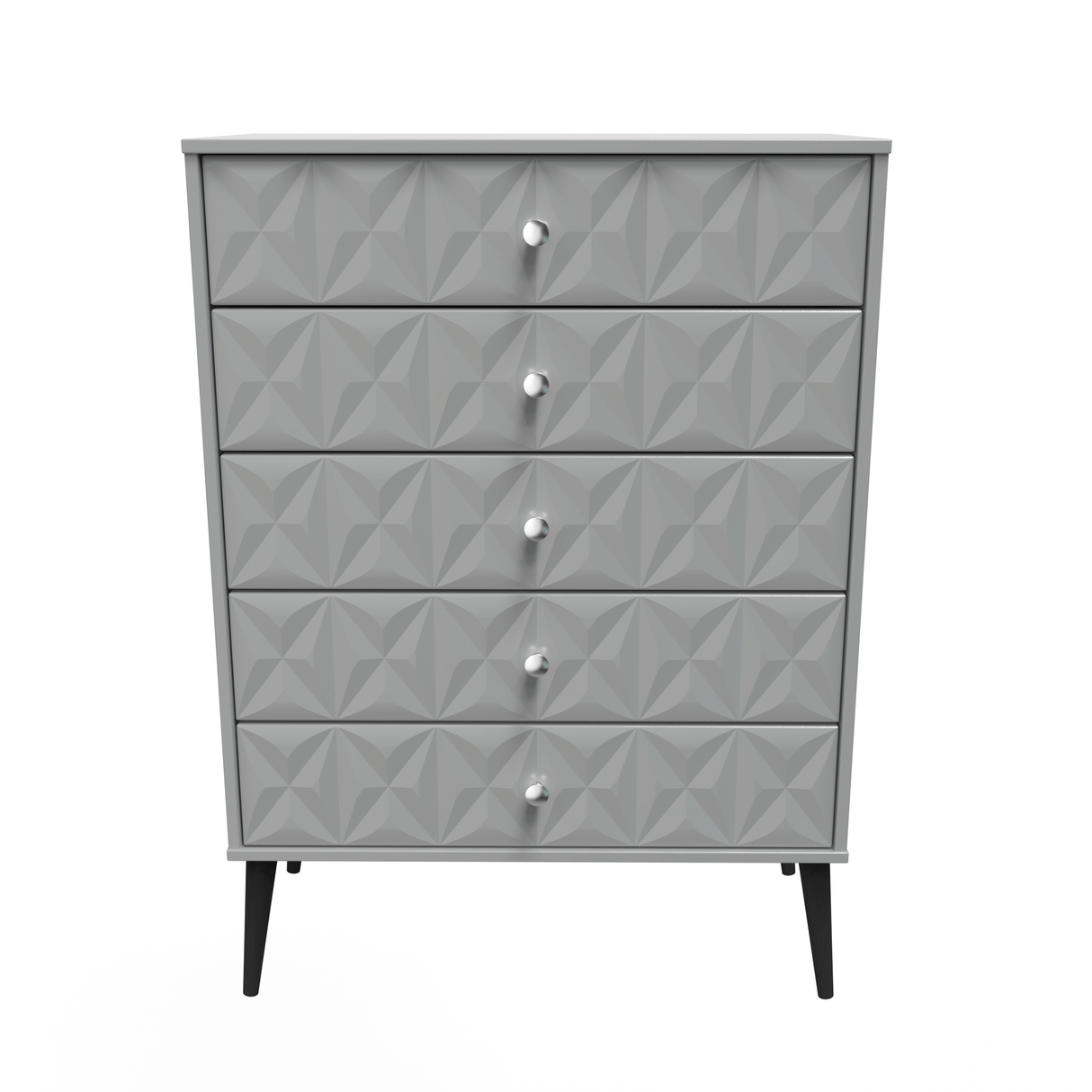 Pixel 5 Drawer Chest with Dark Scandinavian Legs - Welcome Furniture