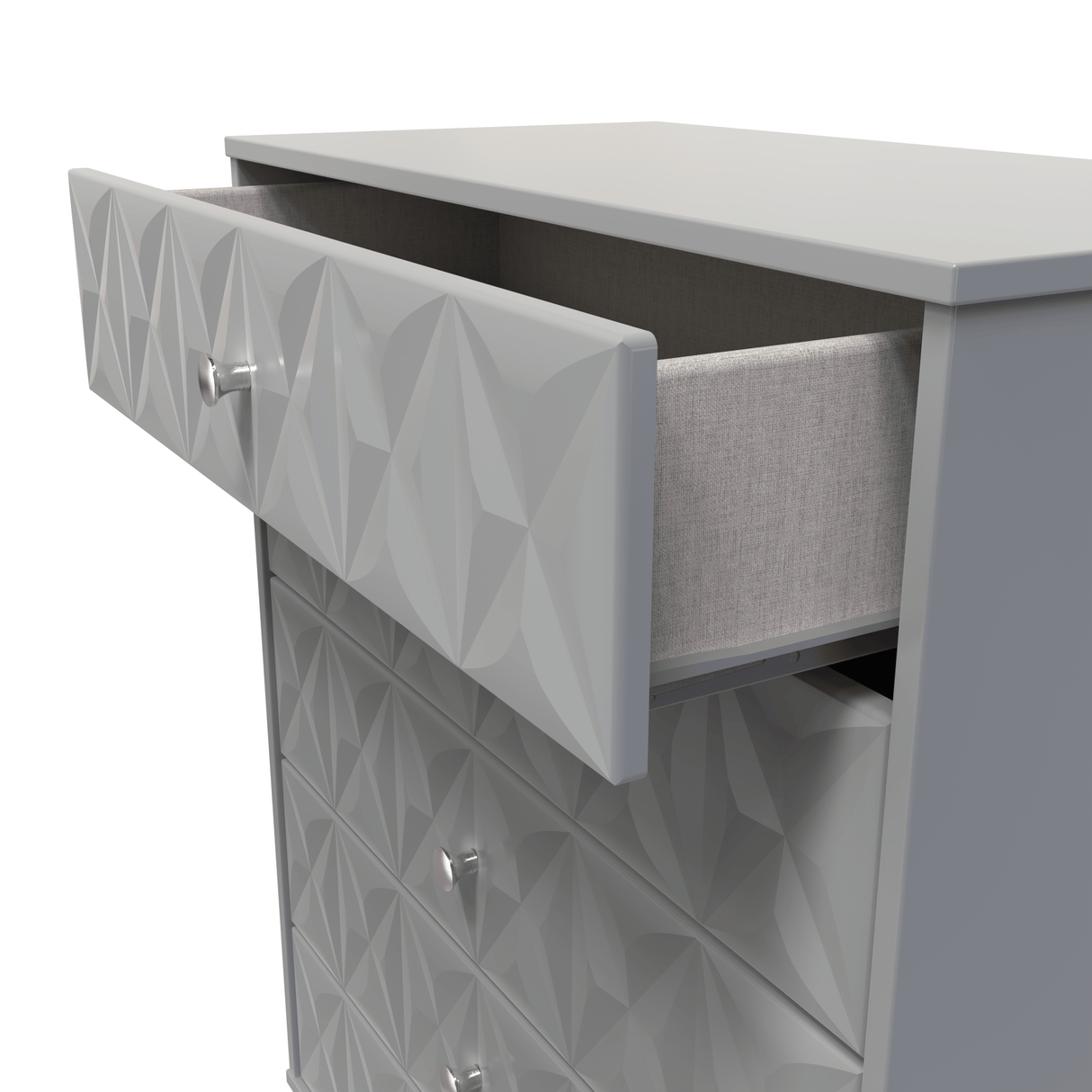 Pixel 5 Drawer Chest with Dark Scandinavian Legs - Welcome Furniture
