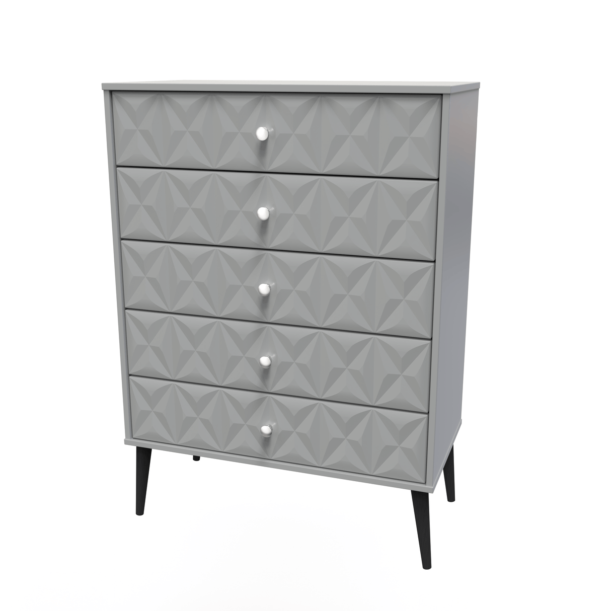 Pixel 5 Drawer Chest with Dark Scandinavian Legs - Welcome Furniture