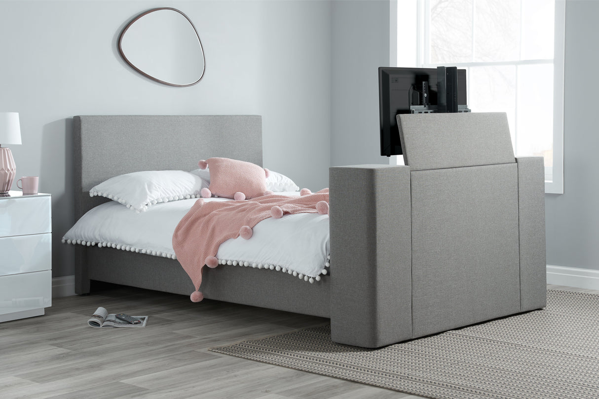 Plaza Fabric TV Storage Bed - Birlea