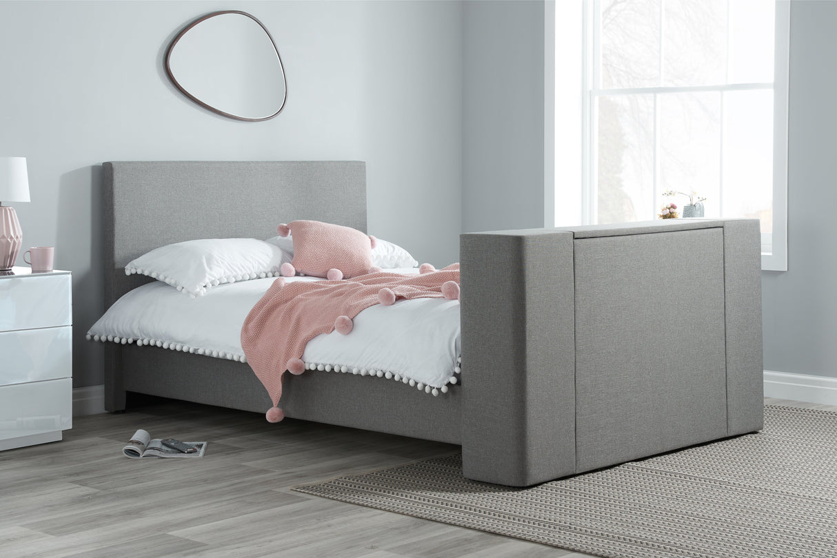 Plaza Fabric TV Storage Bed - Birlea