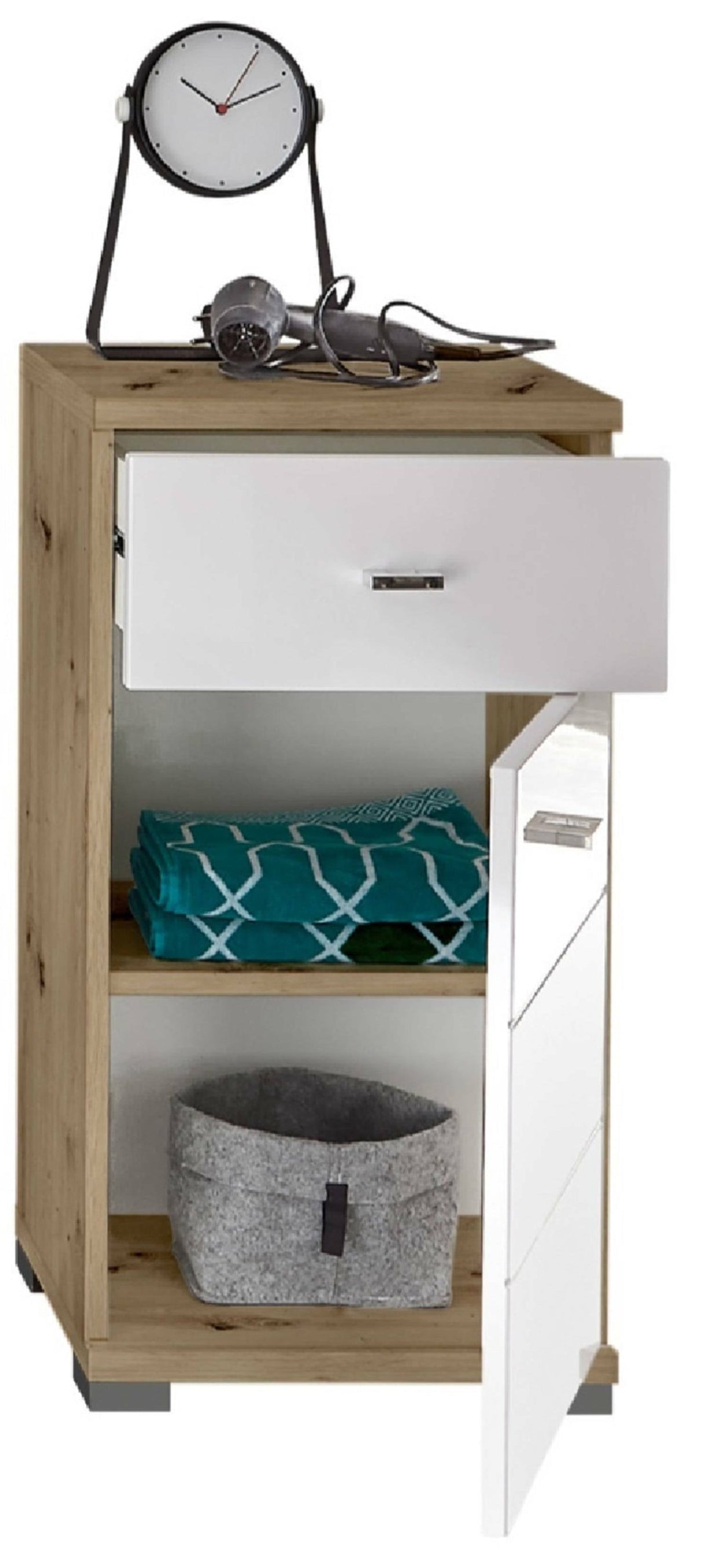 Pool 1 Door 1 Drawer Bathroom Storage Cabinet - Julian Bowen
