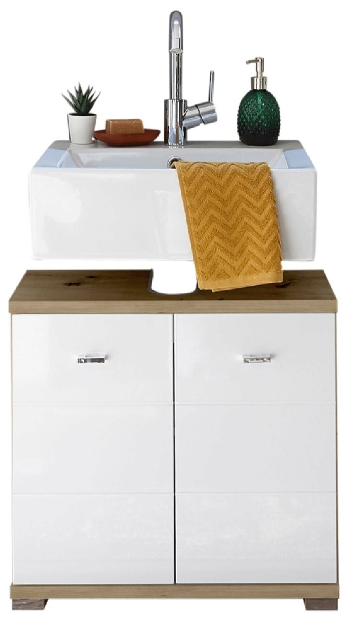 Pool 2 Door Under Sink Bathroom Cabinet - Julian Bowen