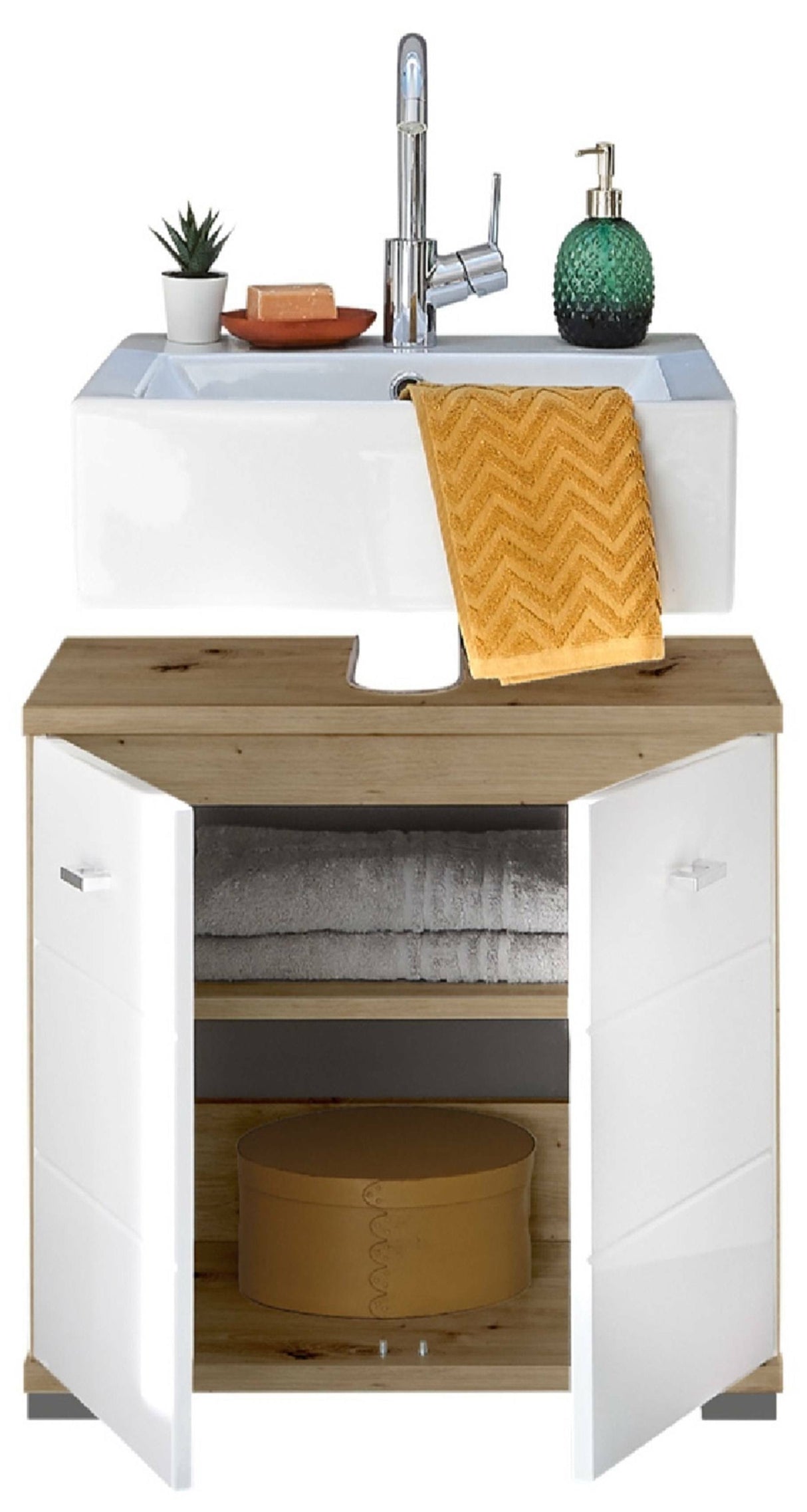 Pool 2 Door Under Sink Bathroom Cabinet - Julian Bowen
