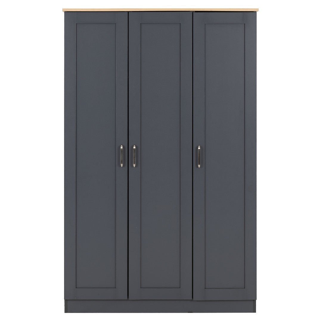 Portland 3 Door Triple Wardrobe - Seconique