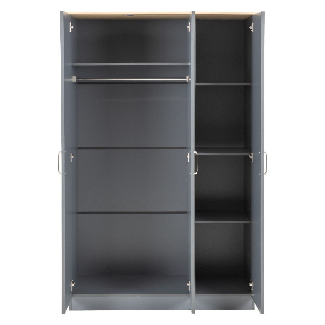 Portland 3 Door Triple Wardrobe - Seconique