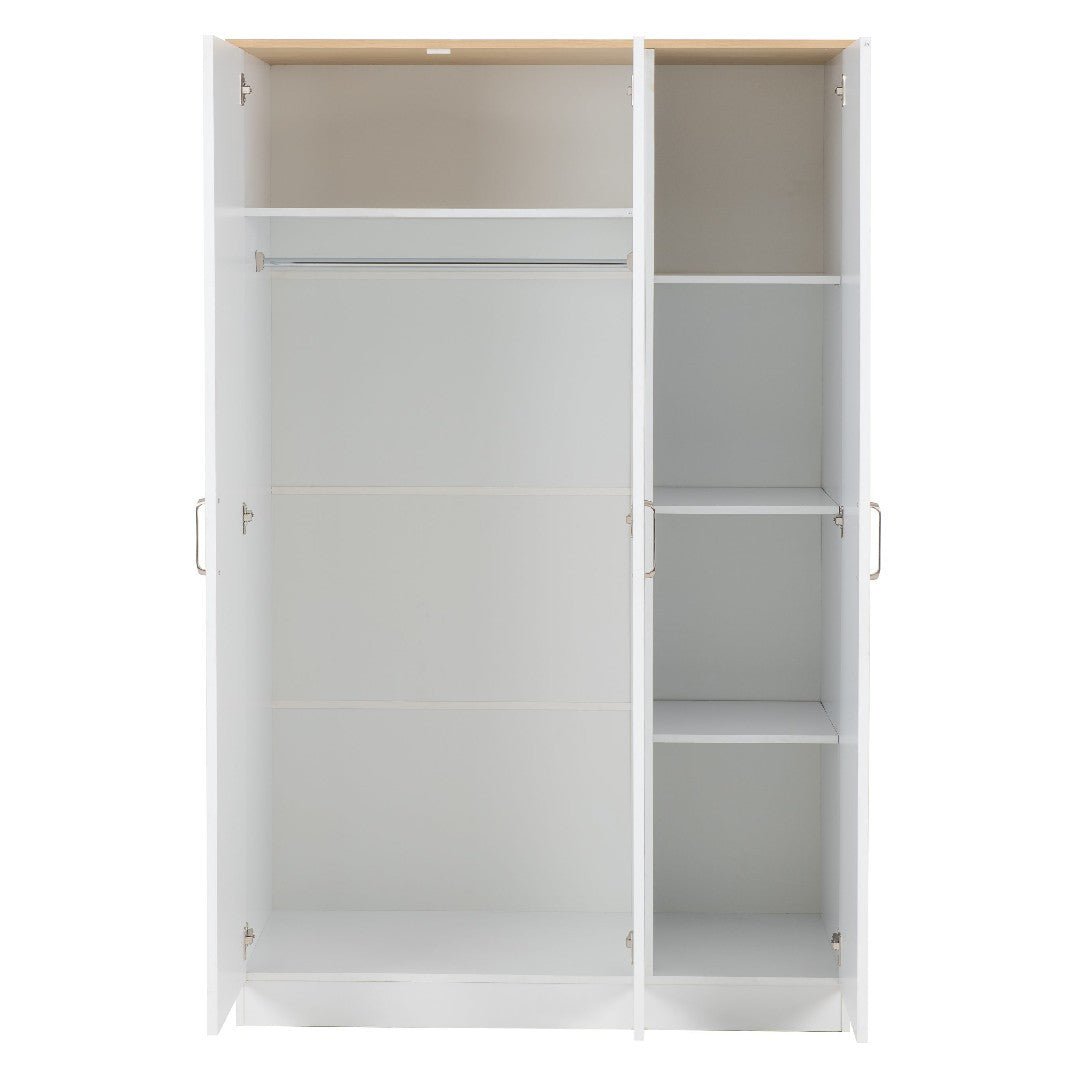 Portland 3 Door Triple Wardrobe - Seconique