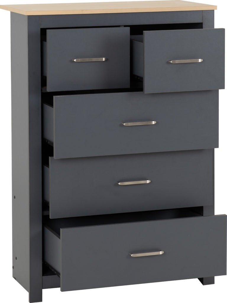 Portland 3+2 Drawer Chest - Seconique