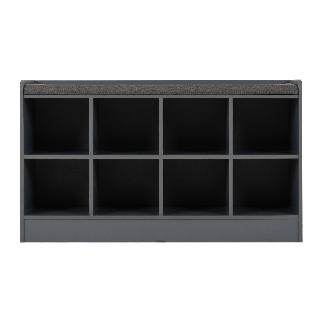 Portland Shoe Storage Rack with Fabric Bench Seat - Seconique