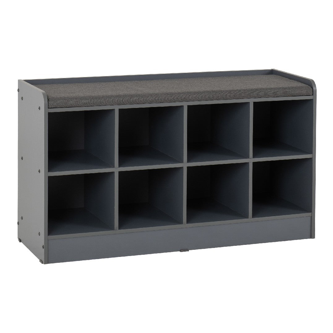 Portland Shoe Storage Rack with Fabric Bench Seat - Seconique
