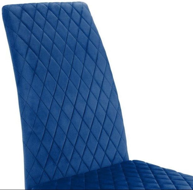 Positano Dining Table & 4 Calabria Cantilever Velvet Chairs - Julian Bowen