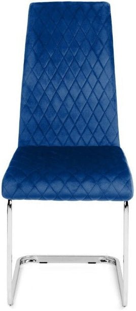 Positano Dining Table & 4 Calabria Cantilever Velvet Chairs - Julian Bowen