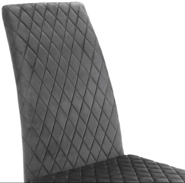 Positano Dining Table & 4 Calabria Cantilever Velvet Chairs - Julian Bowen