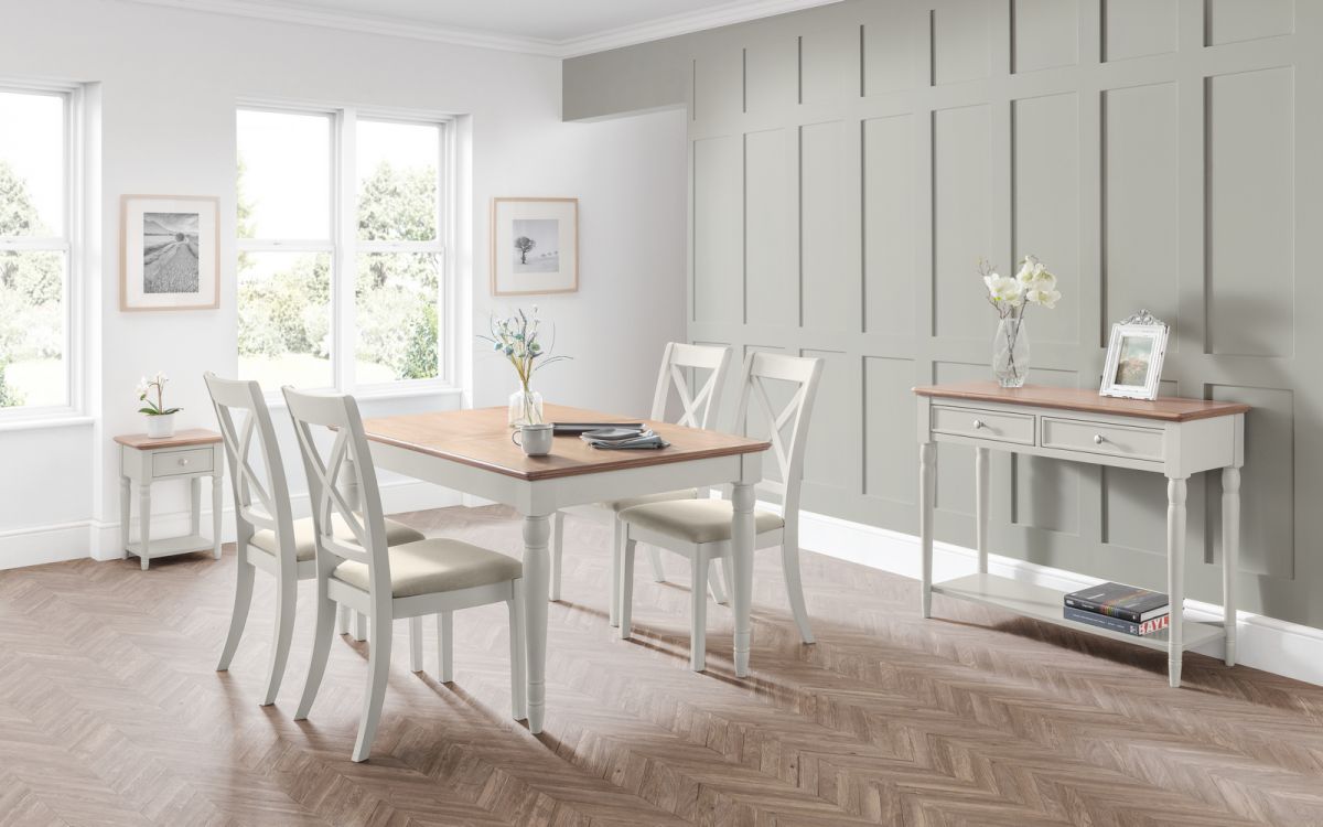 Provence Dining Table Set with 4 Chairs - Julian Bowen