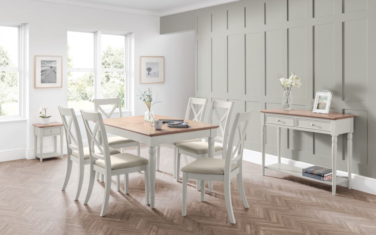 Provence Dining Table Set with 6 Chairs - Julian Bowen