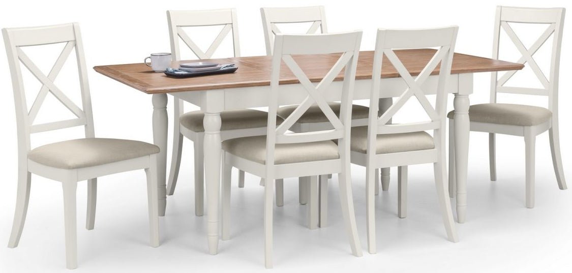 Provence Dining Table Set with 6 Chairs - Julian Bowen