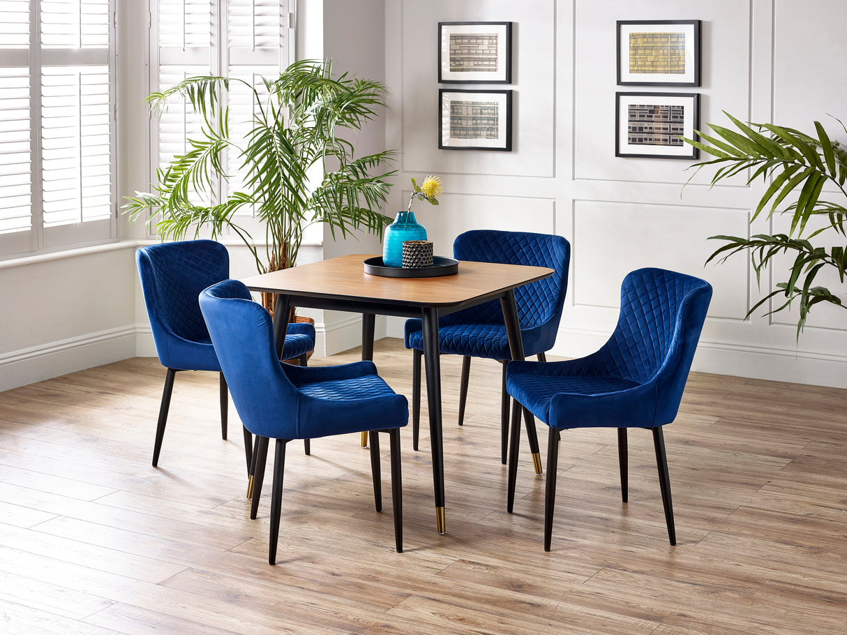 Findlay Square Dining Table & 4 Luxe Dining Chairs