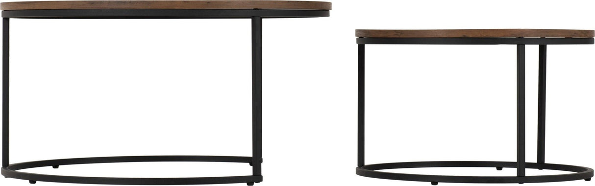 Quebec Round Nesting Coffee Table Set - Seconique