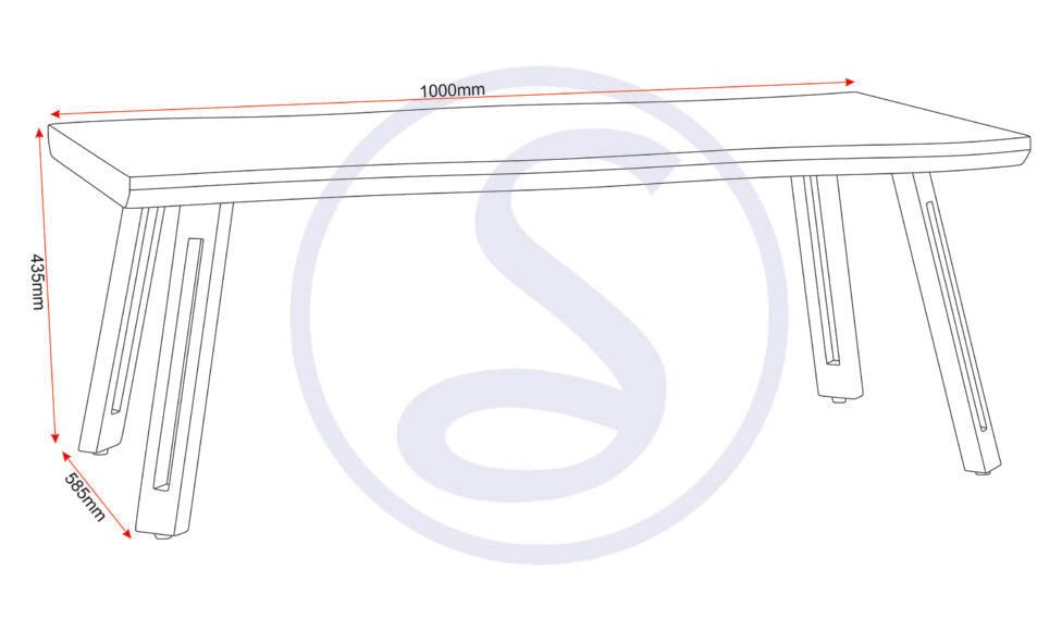 Quebec Wave Edge Coffee Table - Seconique