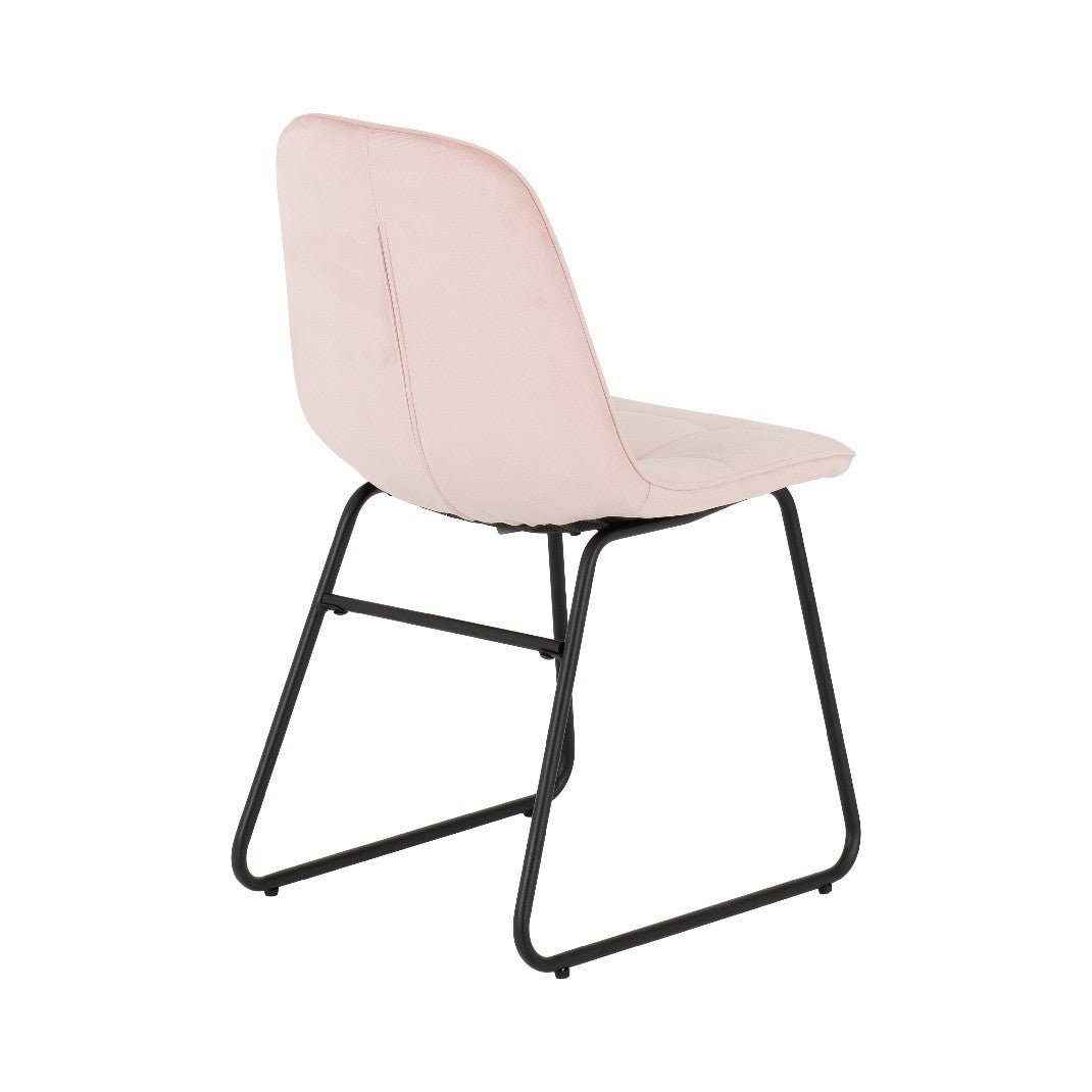 Quebec Wave Edge Dining Set with 4 Velvet Lukas Chairs - Seconique