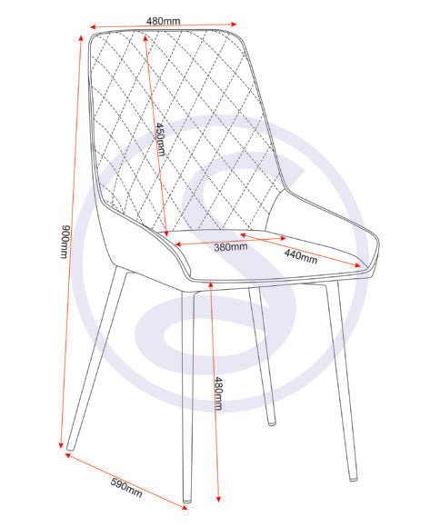 Quebec Wave Edge Dining Table with 4 Sapphire Chairs - Seconique