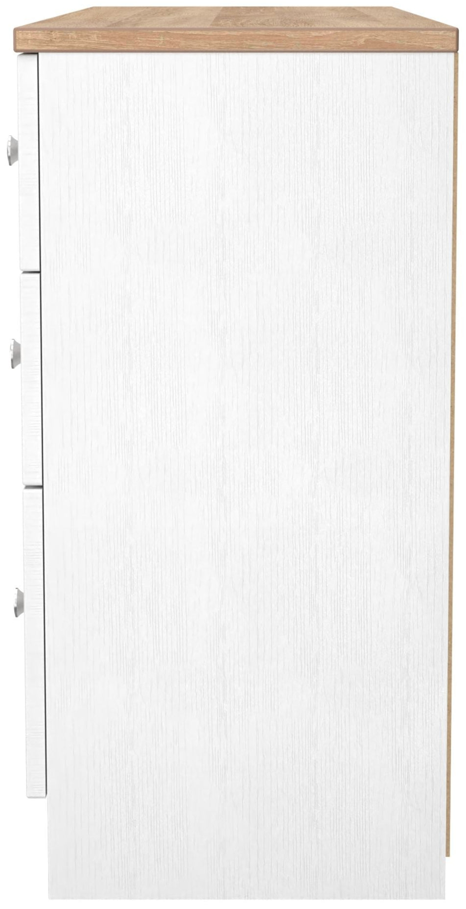 Vienna 6 Drawer Double Pedestal Dressing Table with Oak Top