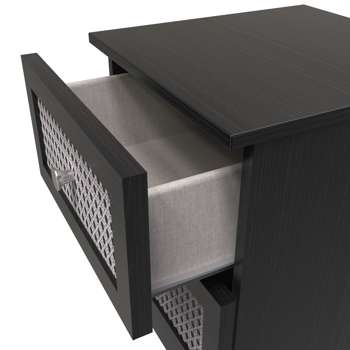 Rattan 2 Drawer Bedside Cabinet - Welcome Furniture