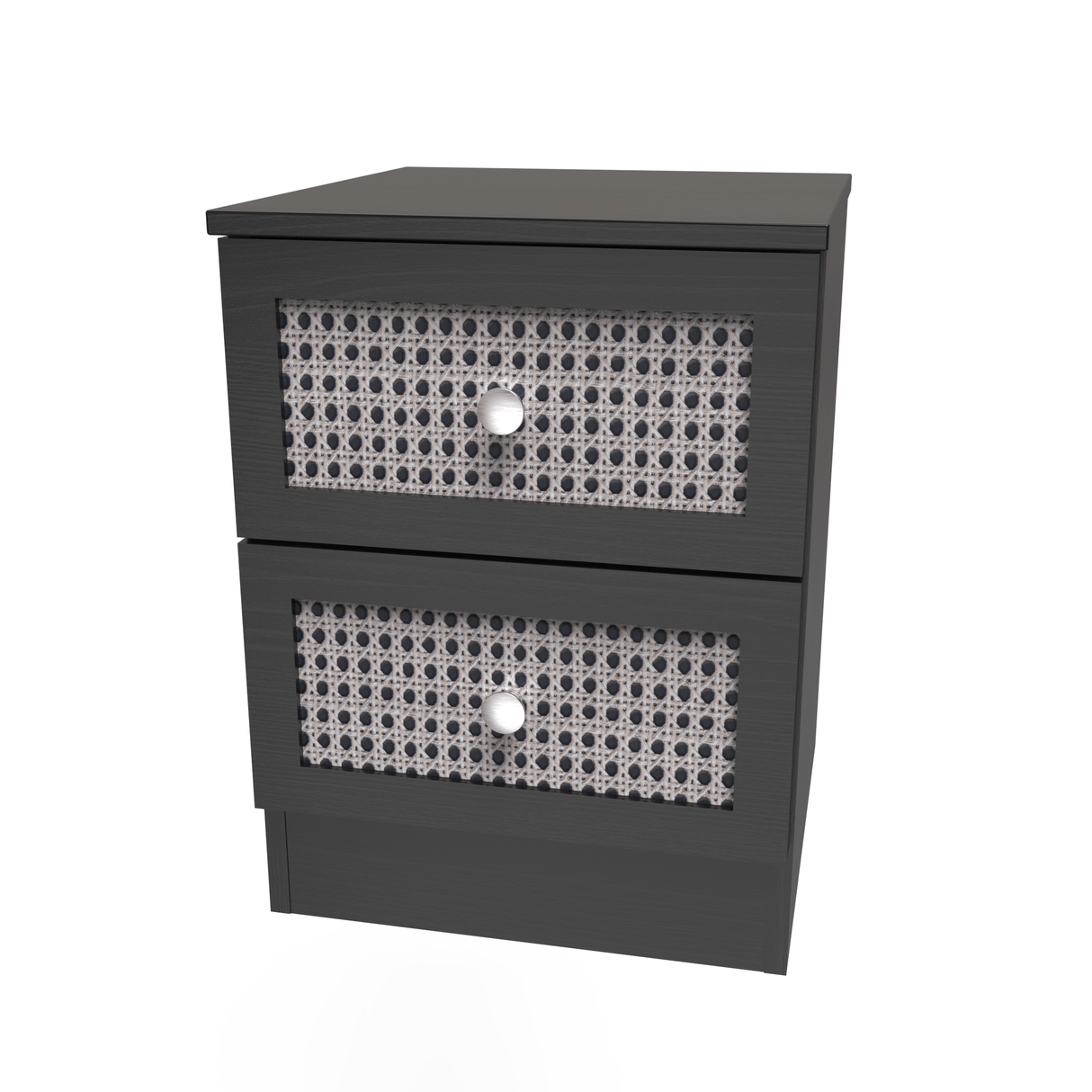 Rattan 2 Drawer Bedside Cabinet - Welcome Furniture