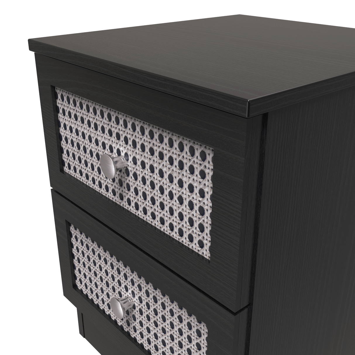 Rattan 2 Drawer Bedside Cabinet - Welcome Furniture