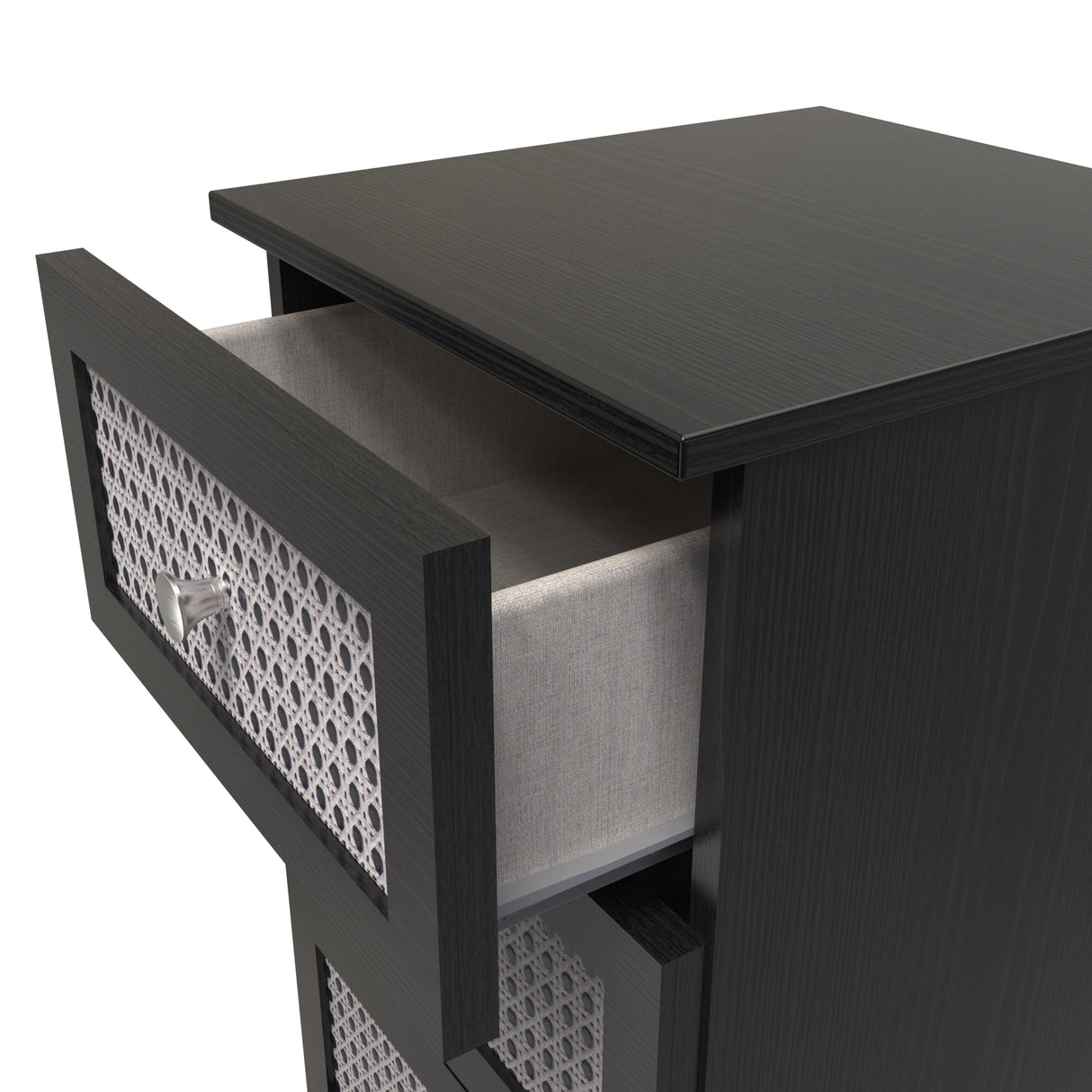 Rattan 3 Drawer Bedside Cabinet - Welcome Furniture