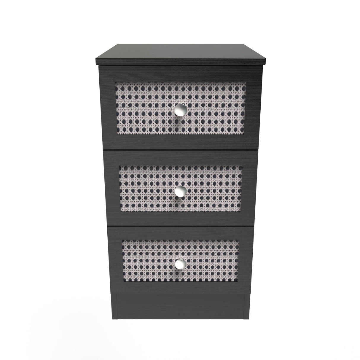 Rattan 3 Drawer Bedside Cabinet - Welcome Furniture